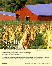 Cover of the book, "North Carolina (3rd Ed)", by Shiela Turnage with photos by Jim Hargan; published by Compass American (Fodors), 2002