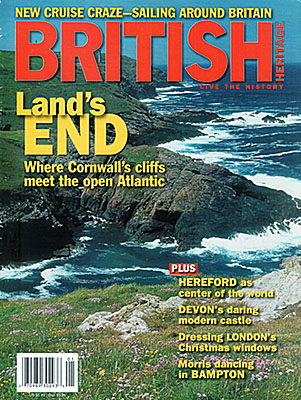 ENG: South West Region, Cornwall, Front cover of British Heritage magazine for January 2010, a photo of sea cliffs at Lands End in Cornwall, by Jim Hargan [Ask for #990.055.]