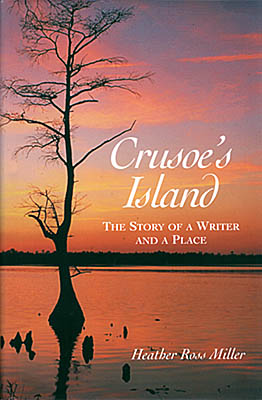 North Carolina: South Coast Region, Bladen County, Elizabethtown Area, Jones Lake State Park, Jim Hargan's photo used for cover of Crusoe's Island, a book by Heather Ross Miller. Sunset on the Bladen Lakes. [Ask for #990.056.]