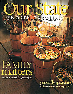 North Carolina: Northern Mountains Region, Watauga County, Boone Area, Valle Crucis, Mast General Store, Our State Cover for March 2006; Mast General Store [Ask for #990.137.]